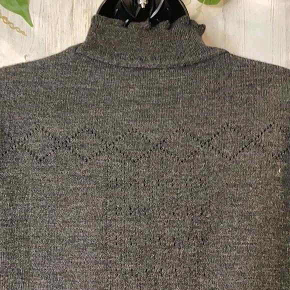 Hardy Amies Collection Gray Mock-neck Sweater Academia - Picture 5 of 11